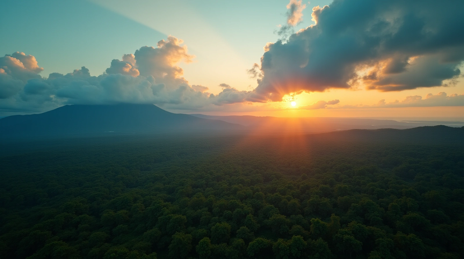 Paisaje de Guanacaste al atardecer